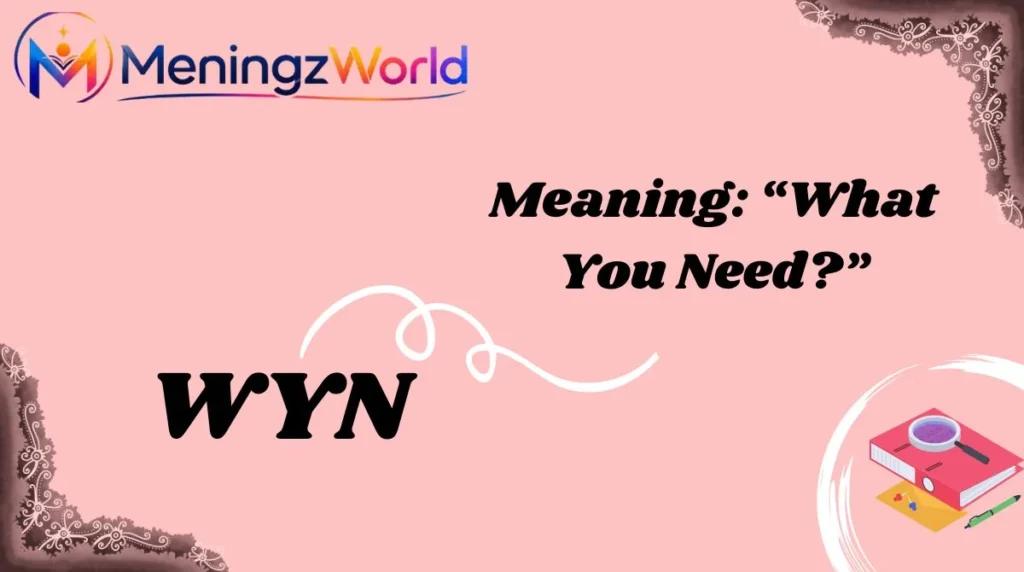 WYN Meaning: “What You Need?”